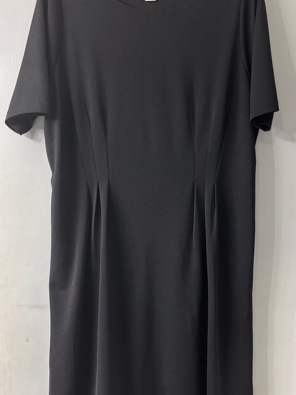CJ Banks Black Short Sleeve Midi Dress